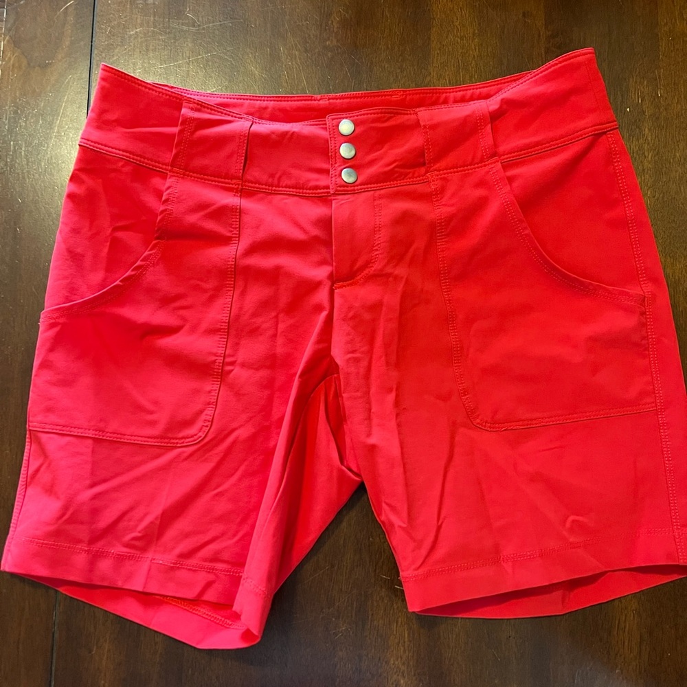 JoFit Women’s Everyday 8” Dri-Fit Short, Red, Size 2